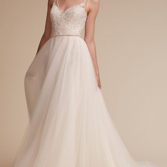 BHLDN - Cassia Gown (Size: 2 / Color: Almond) - Picture 3 of 8